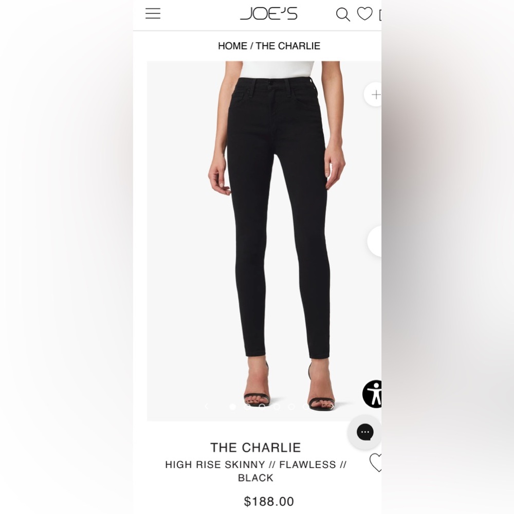 Joe's Jeans Black High Rise Skinny